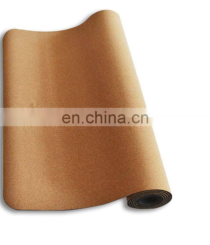 Eco Friendly 5mm Natural Cork and Rubber Yoga Mat