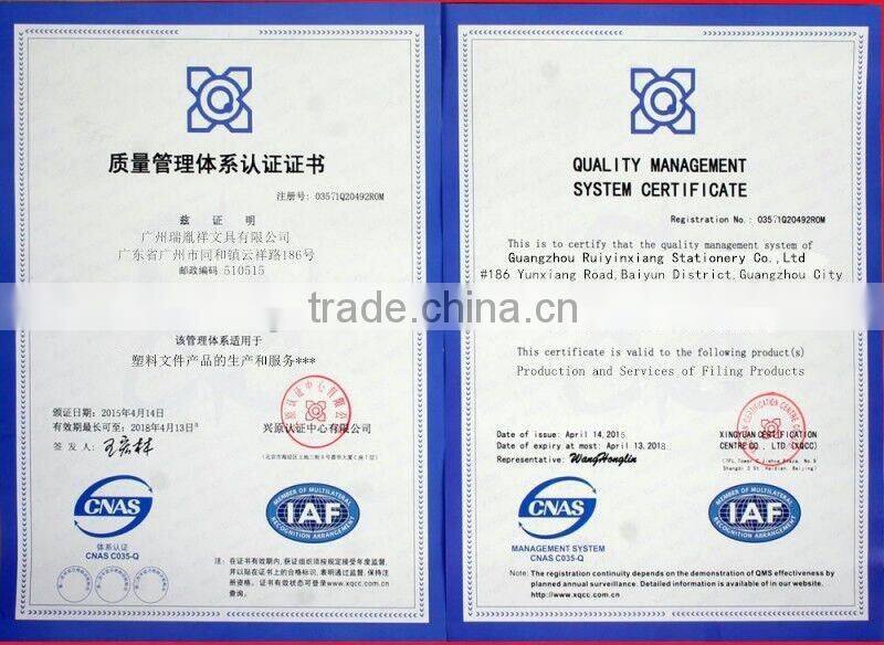 School stationery recycled PP constellation design L shape folder