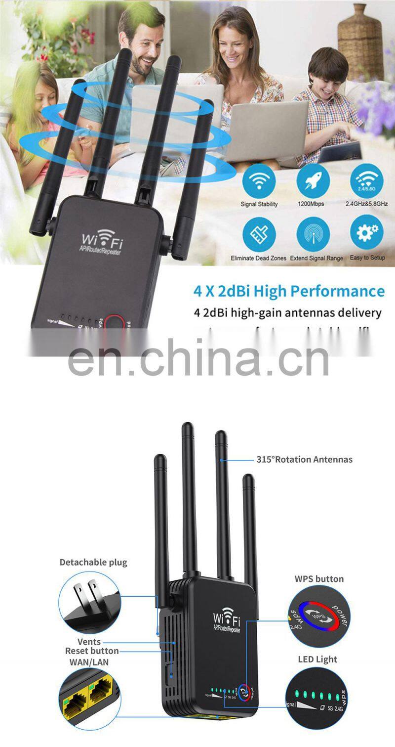 SDS1238 ALLINGE High Gain Wireless 1200Mbps USB WIFI Range Extender Wi-fi Booster