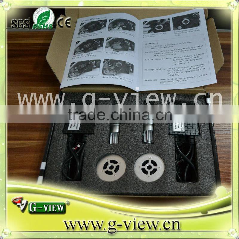 High brightnessled led headlight for car H4 H7 H8 H9 H10 H11 9005 9006 creechips color 6000K/headlight with 1800lm 12-24V