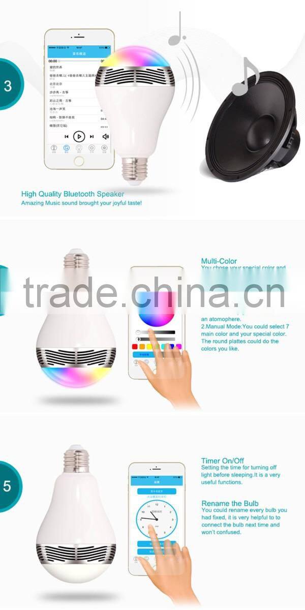 super hot 2016 dj bluetooth speaker,wireless led bulb speaker,powered speaker