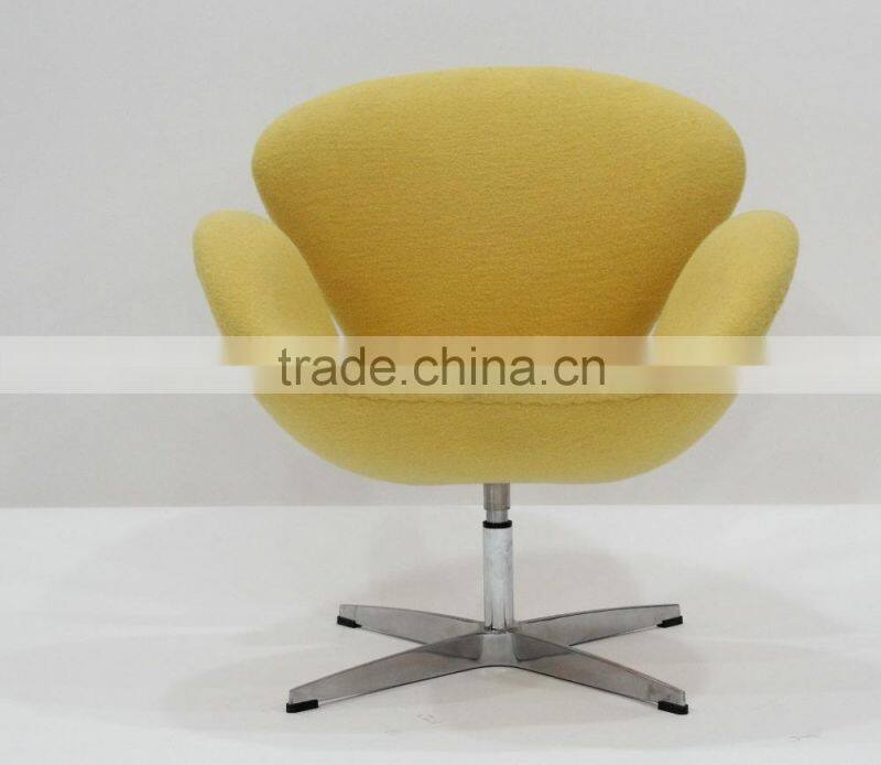 relica FRP fabric Swivel /lifting swan chair with stainless steel base designed by Arne Jacobsen