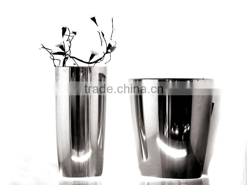 2016 New 304 Stainless Steel Abstract Modern Flower Vase Home Decoration Potiche