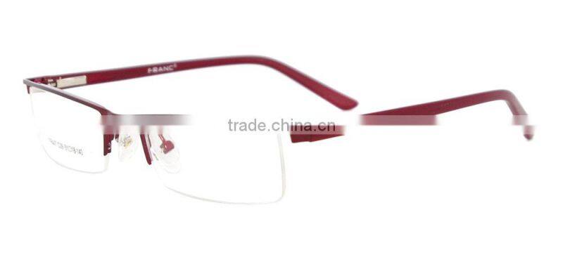 2014 new model half-rim fashion optical eyeglasses frame for women from danyang