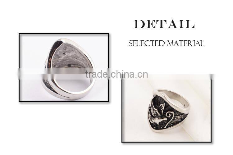 Wholesale silver jewelry big size silver ring for men