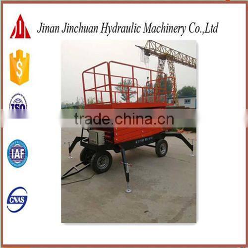 6m 300kg Excellent quality four wheel mobile scissor lift platform