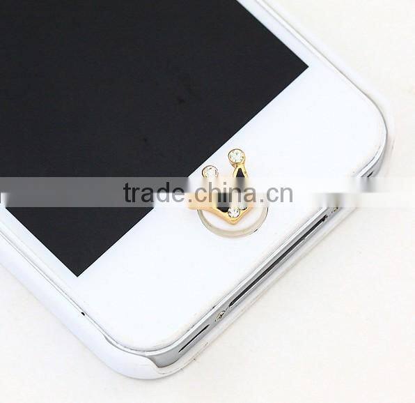 Fashion Rhinestone Flower for iphone 5 home button sticker