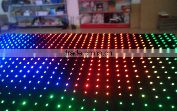 Background Led curtain Velvet cloth RGB full color Video curtain Stage Wedding Bar led screen