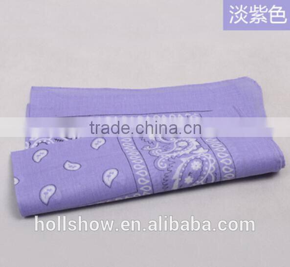 Wholesale Custom Paisley Printed Square Cotton Head Bandana