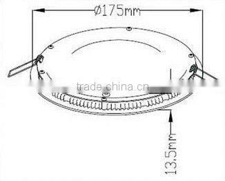 CE ROHS recessed round led downlighting with years warranty