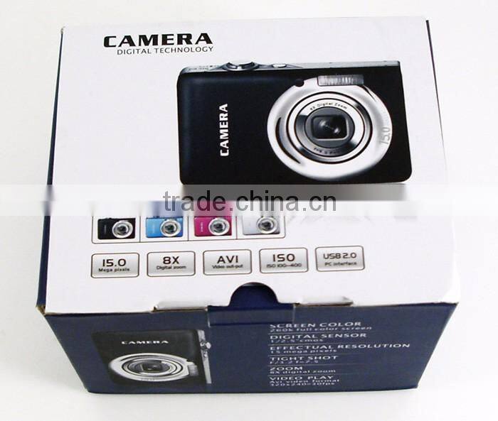 winait factory oem cheap digital camera with 2.4'' TFT display and 8x digital zoom camera