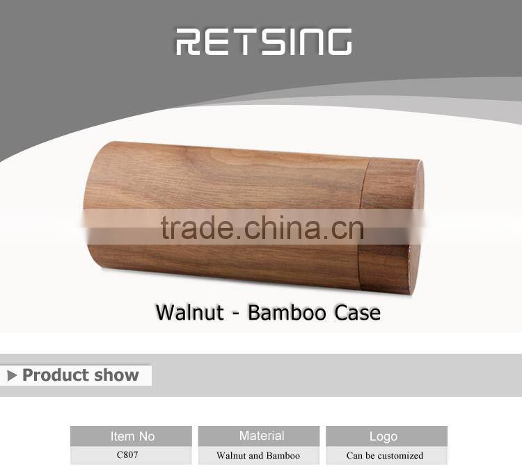 Natural Bamboo Sunglasses Personalized Wooden Glasses Eye Glasses Case With Customized logo