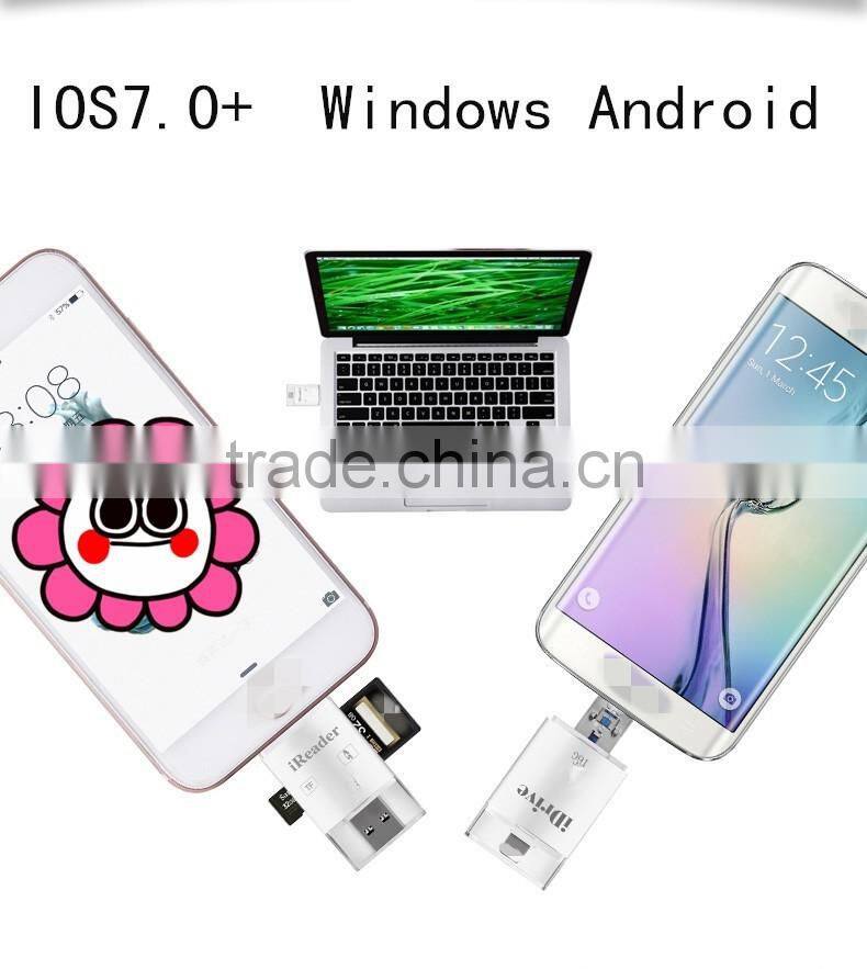 iReader OTG Micro USB 2.0 TF SD Card Reader, 2-in-1 USB 2.0 to Micro USB OTG SD TF Memory Mobile Card Reader