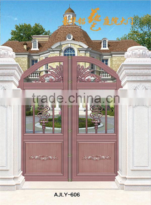 AJLY-606 factory price Art Aluminum Villa Exterior/Entrance door/gate