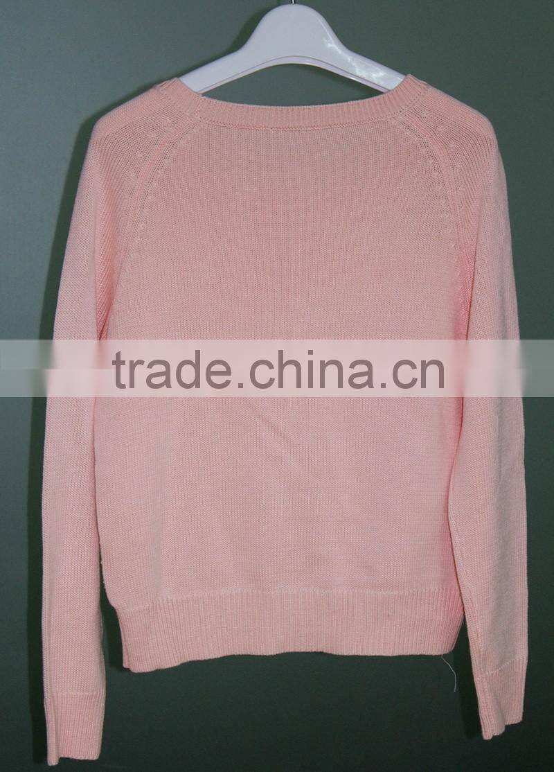 2016 Lady Autumn Fashion Design Striking and Unique Camo Jacquard Pullover Alibaba Factory direct supply