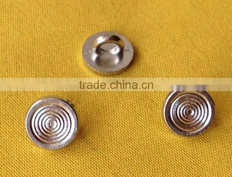 14L Silver Metal Shank Button For Shirt -- M1609