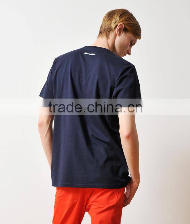 blue o neck hotsale couple t shirt plain for printing wholesale