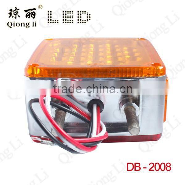 stop turn signal function 12v square double face led truck light