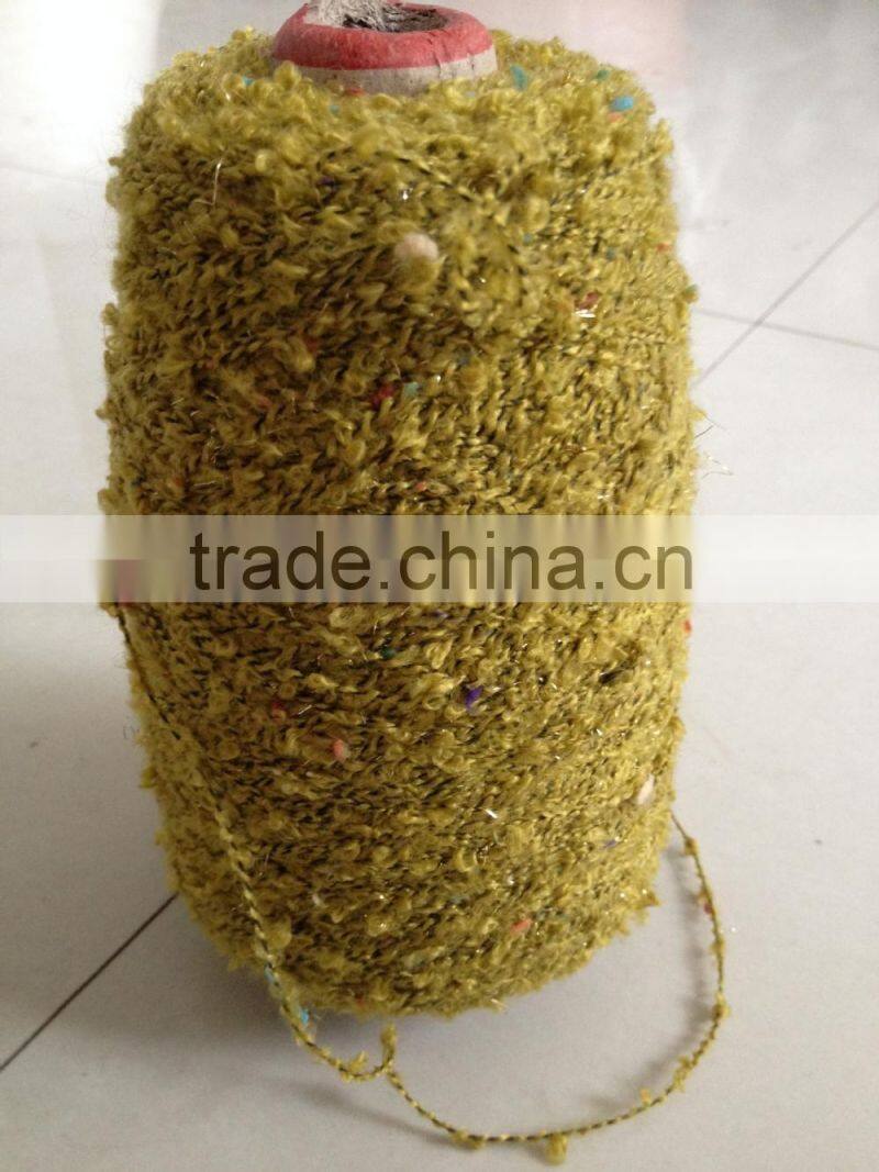 acrylic/wool/mohair/nlyon/polyester/lurex boucle/loop yarn