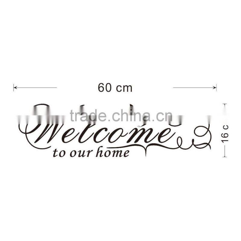 Welcome to our home Quote Removable Vinyl Decal Decals Wall Sticker Stickers Home Decor DIY Butterfly