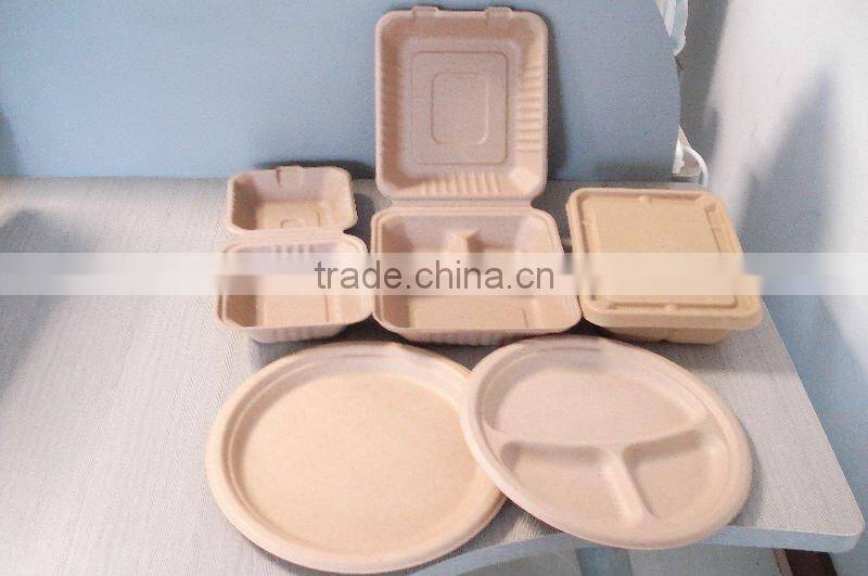 Disposable bamboo fiber tablewares
