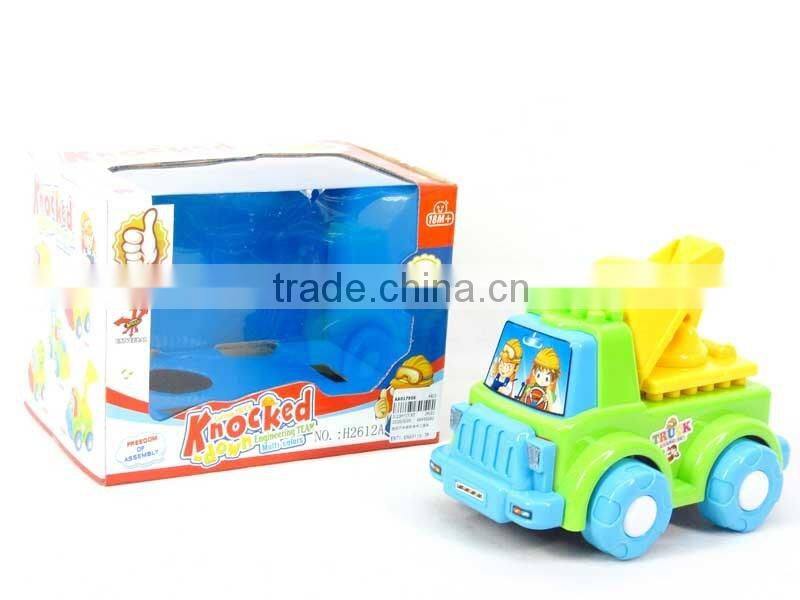 BO bump and go construction car toys EN71 plastic electronic truck toy