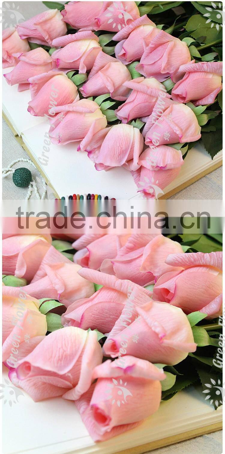 Greenflower 2016 Wholesale Real Touch Latex PU Gemstone rose China Artificial Flowers Rose for wedding decoration