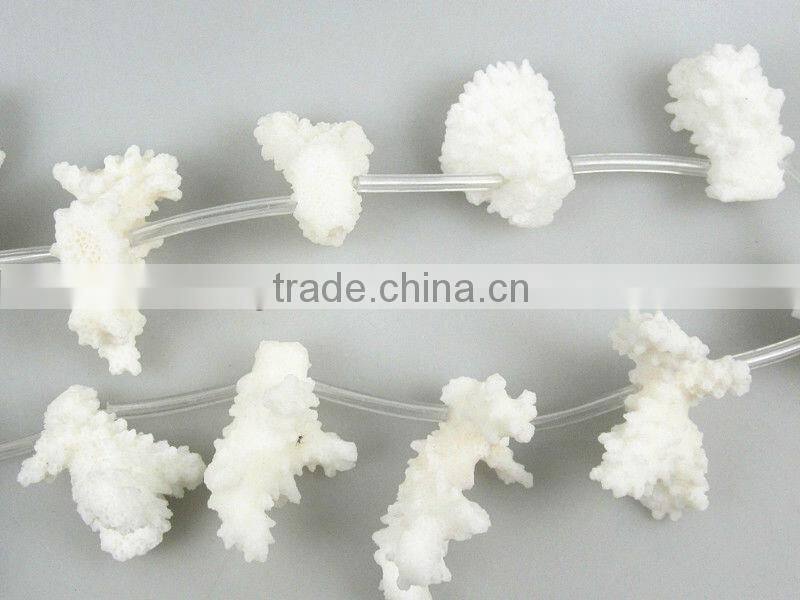 White coral rough nugget for jewelry making