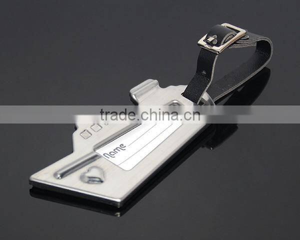 Wedding Favor Souvenir Steamer Luggage Label Leather Strap Metal Ship Travel Name Tag Stainless Steel Personalized Luggage Tag