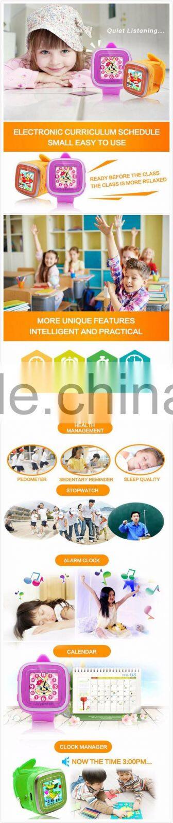 HOT 1.5 inch Digital Kids Preschool Learning Games Peodometer USB Rechargeable Alarm Timer Stopwatch Kids Smart Watch