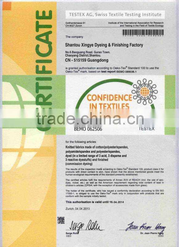 2013 super polyester/spandex knit fabric/hologram spandex fabric