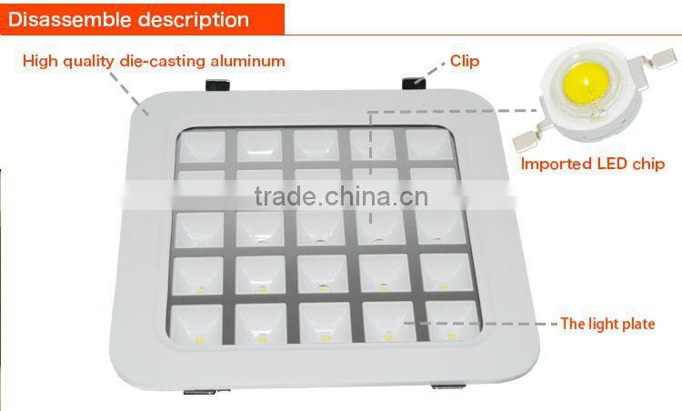 ultra thin recessed 4w 9w 16w 25w led grille light, led panel light