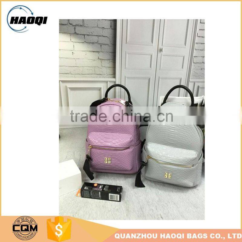 Hot sale fashionable pu women's bag backpack