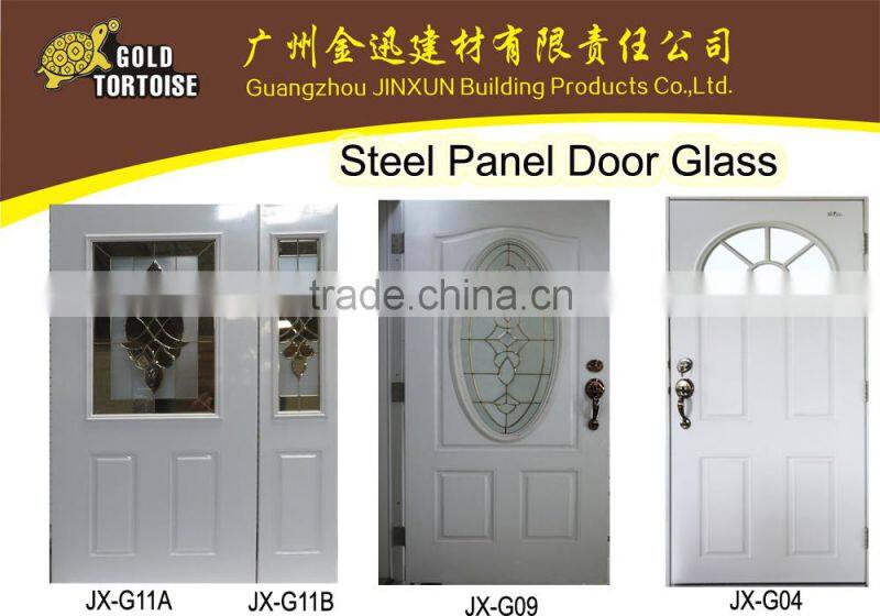 decorative small oval steel glass door