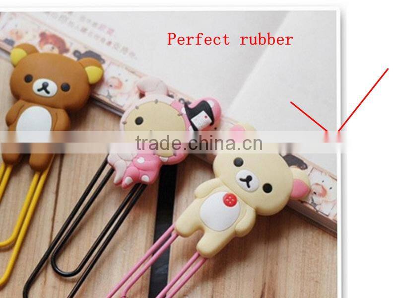 Rubber soft pvc custom paper clip
