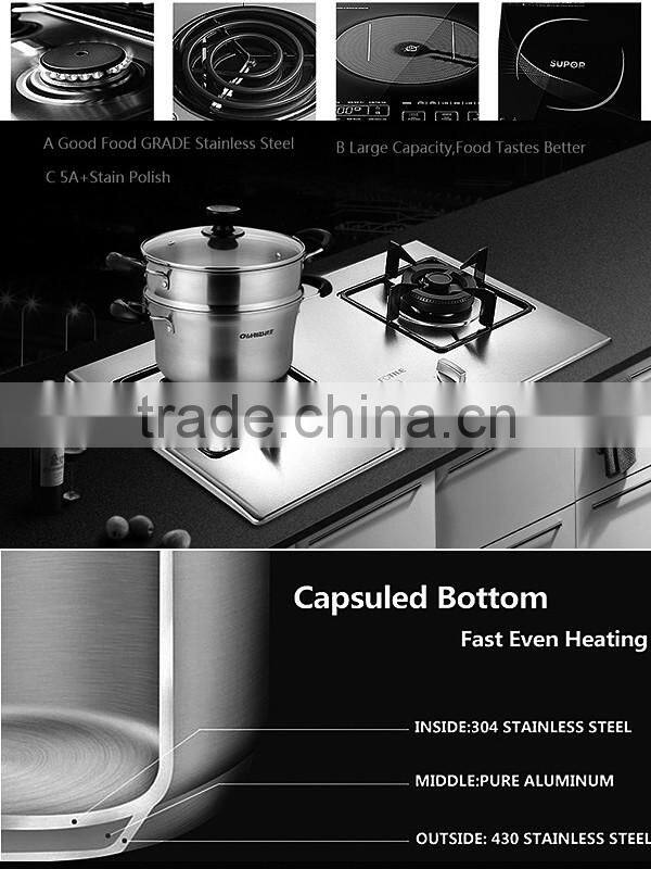 Commercial Large Capacity Rice Induction Stainless Steel Electric Food Steamer