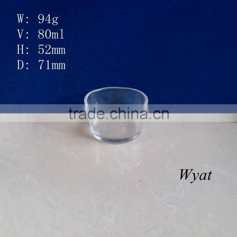 small ship ingot shape glass candle holders for home decoration