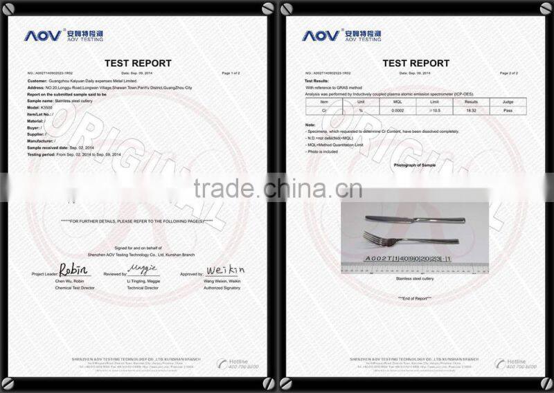 Serving spoon, salad spoon and fork, fruit and salad knife