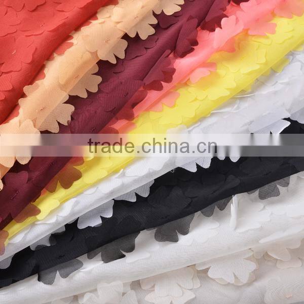 2015 latest design flower patterns chiffon embroidery french lace