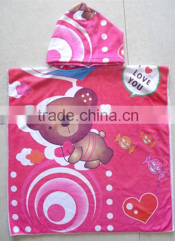 microfiber hooded towel poncho pattern