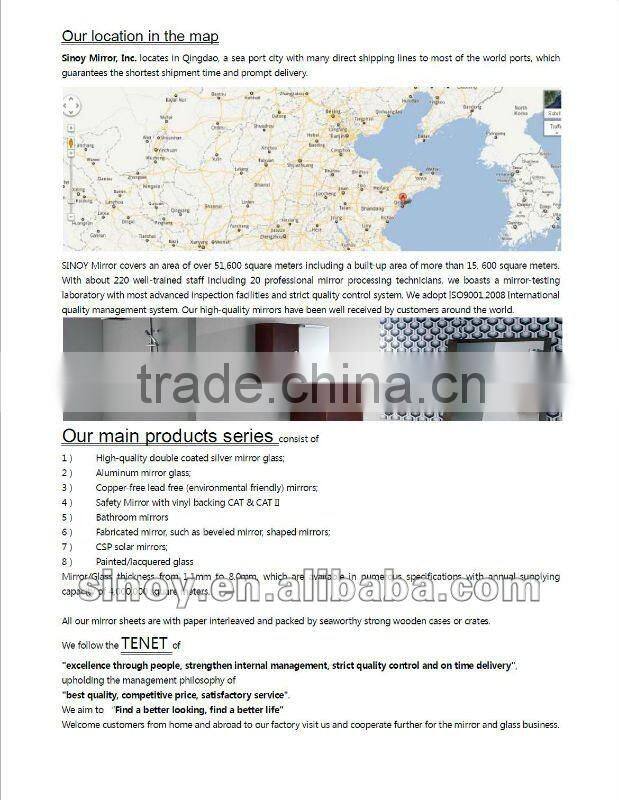 4mm 5mm 6mm high qanlity mirror wall tiles /large wall mirror size for wall decoration in customer size