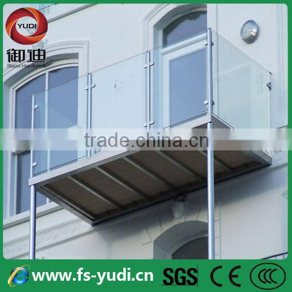 Stainless steel glass indoor balcony railing