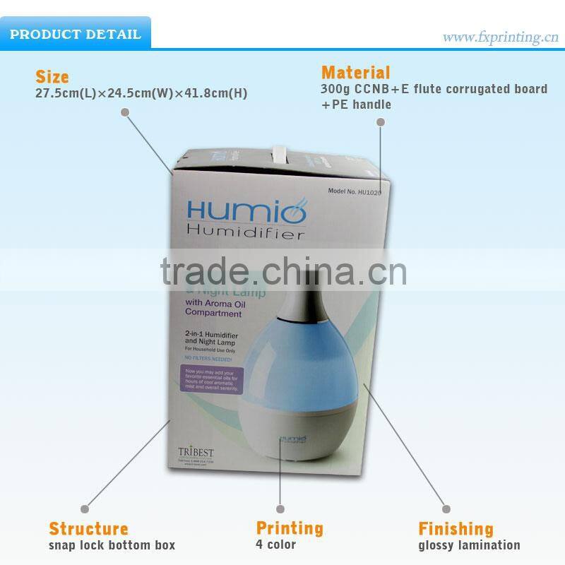 Full Color Corrugated Cardboard Carton Packaging Box with Lid