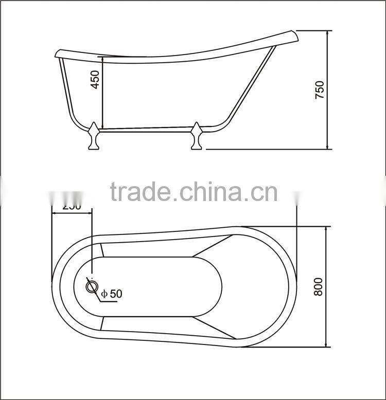 cUPC certificate bathtub with feet prices,free standing hot tub,calw foot bath