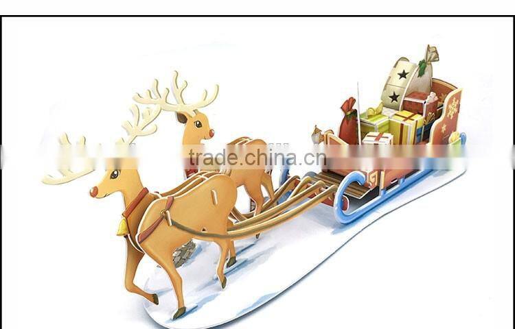 Customized wood/ paper LED Kit 3D Puzzle