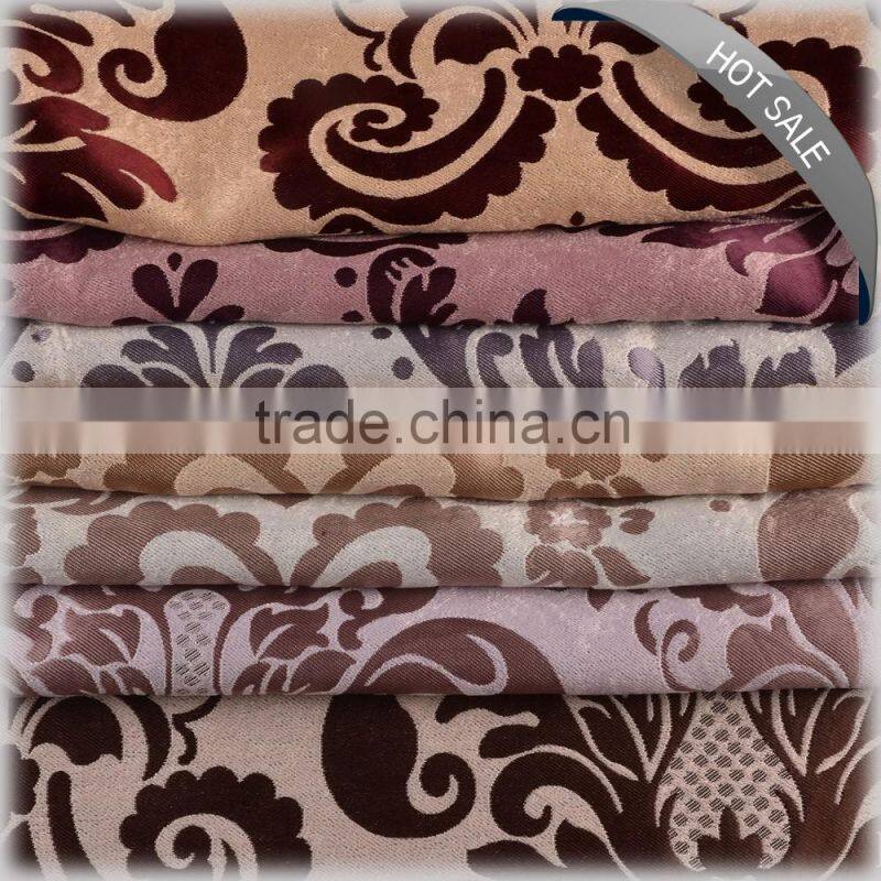 2016 high quality Euro style flower design blackout curtain fabric