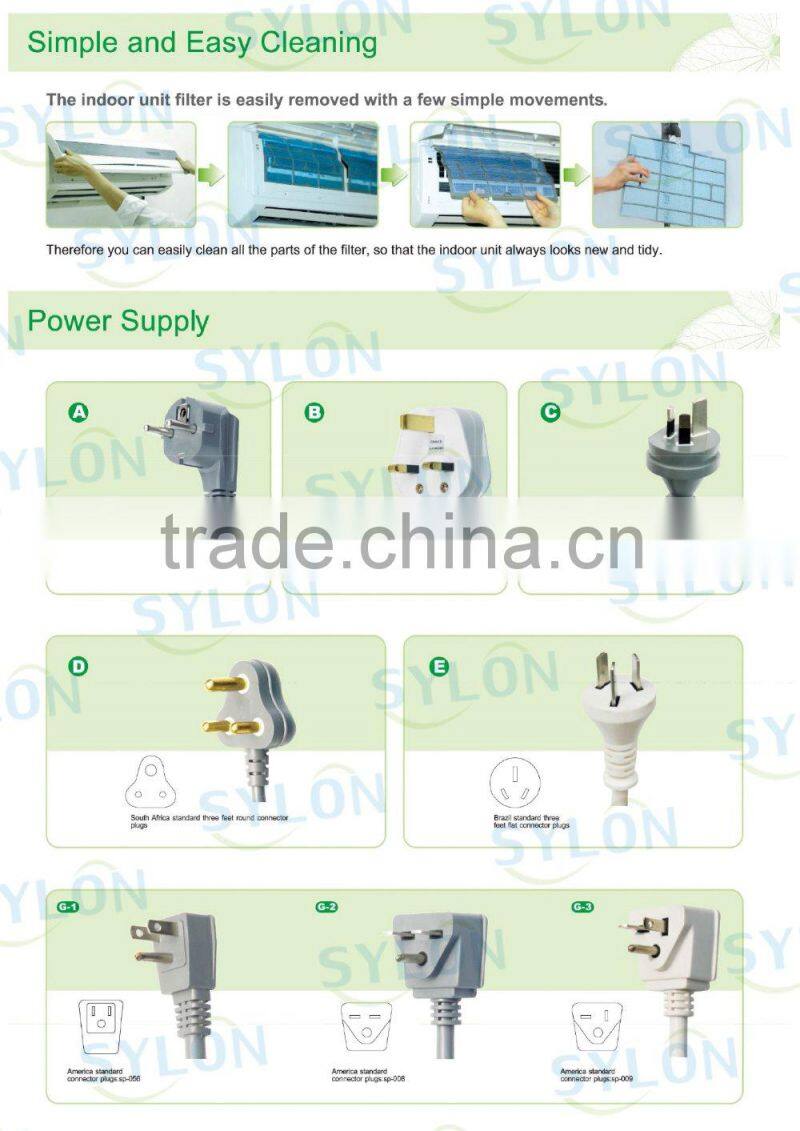 12000BTU LED Display, Cooling And Heating Hybrid Solar Wall Mounted Air Conditioner