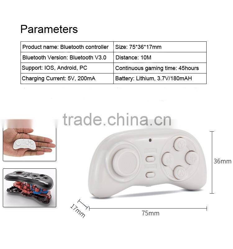 Mini bluetooth game controller for Google carboard 3D glasses