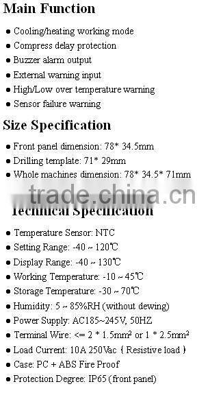 Frankever digital temperature 220V Cold Storage Controller