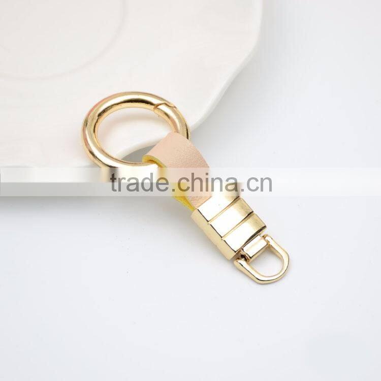 Wholesale Fashion Women Elegant PU Leather Keychain With Metal Pendant Keychain KC13131